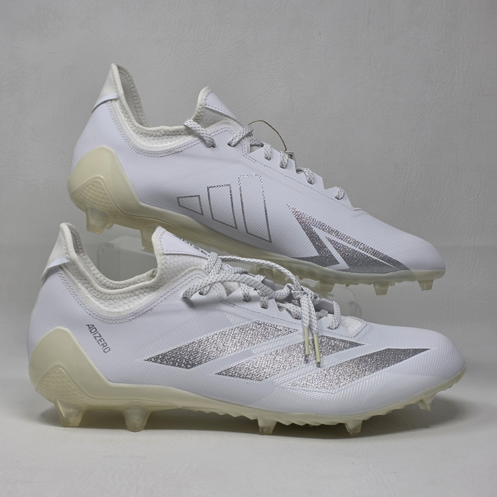 Adidas Adizero Electric 1 II Football Cleats White Silver IF1914 Men's Size 16 - Picture 2 of 12